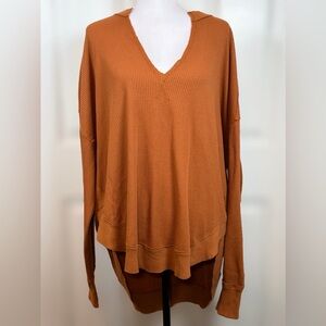 We The Free  Owen Thermal Oversized Waffle Top Small Autumn Wildflower